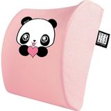Office Küp Bel Yastığı Ofis Koltuk Minderi Pembe Panda