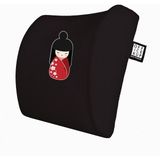Office Küp Bel Yastığı Ofis Koltuk Minderi Siyah Geisha