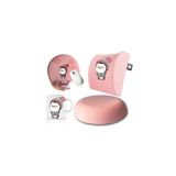 Officeküp Avantajlı 4'lü Ofis Seti: Visco Bel Yastığı Oturma Minderi Mousepad Kupa - Pinguuu Pembe
