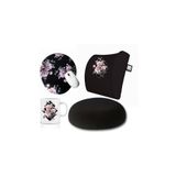 Officeküp Avantajlı 4'lü Set: Visco Bel Destek Yastığı & Oturma Minderi & Mousepad & Kupa - Flower Duet