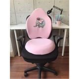 Officekup Gamer Fil Pembe Visco Bel Yastığı ve Visco Oturma Minderi 2'li Set