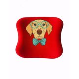 Officeküp Uzaktan Eğitim Çocuk Çalışma Masası Sandalyesi Visco Bel Yastığı - Kırmızı Köpek