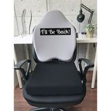 Officekup Visco Gamer Oyuncu Bel Yastığı ve Kare Oturma Minderi 2'li Set Gri I'll Be Back Marble
