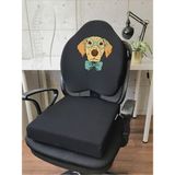Officekup Visco Gamer Oyuncu Bel Yastığı ve Kare Oturma Minderi 2'li Set Siyah Dogs Out