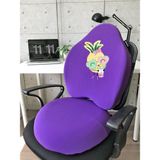 Officekup Visco Gamer Oyuncu Bel Yastığı ve Yuvarlak Oturma Minderi 2'li Set Mor Ananas