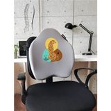 Officekup X-Large Visco Bel Destek Gamer Oyuncu Koltuk Yastığı- Chitah - Gri
