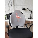 Officekup X-Large Visco Bel Destek Gamer Oyuncu Koltuk Yastığı-Flamingo - Gri