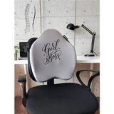Officekup X-Large Visco Bel Destek Gamer Oyuncu Koltuk Yastığı- Gri Girlboss