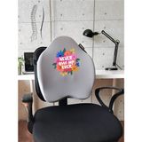 Officekup X-Large Visco Bel Destek Gamer Oyuncu Koltuk Yastığı- Gri Never Give Up