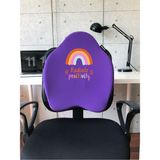 Officekup X-Large Visco Bel Destek Gamer Oyuncu Koltuk Yastığı- Mor Radiate