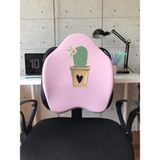 Officekup X-Large Visco Bel Destek Gamer Oyuncu Koltuk Yastığı- Pembe Cactus