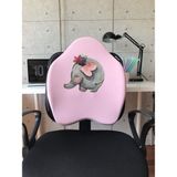 Officekup X-Large Visco Bel Destek Gamer Oyuncu Koltuk Yastığı- Pembe Elephant Bee Fil