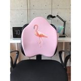 Officekup X-Large Visco Bel Destek Gamer Oyuncu Koltuk Yastığı-Pembe Flamingo