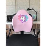 Officekup X-Large Visco Bel Destek Gamer Oyuncu Koltuk Yastığı- Pembe Unicorn