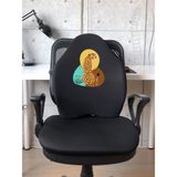 Officekup X-Large Visco Bel Destek Gamer Oyuncu Koltuk Yastığı- Siyah Chitah