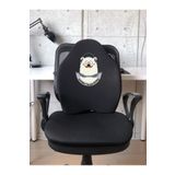 Officekup X-Large Visco Bel Destek Gamer Oyuncu Koltuk Yastığı Siyah Hipster