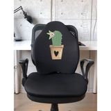 Officekup X-Large Visco Bel Destek Gamer Oyuncu Koltuk Yastığı- Siyah Kaktus