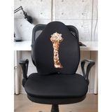 Officekup X-Large Visco Bel Destek Gamer Oyuncu Koltuk Yastığı- Siyah Zürafa