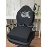 Officekup X-Large Visco Gamer Oyuncu Bel Yastığı ve Visco Kare Oturma Minderi 2'li Set Siyah Koala
