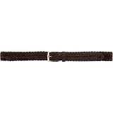 Officine Creative Kahverengi Örgü Dokulu Erkek Süet Kemer - 95 cm