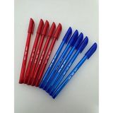 Offix Silka Lınc Tükenmez Kalem 1 mm 5 Kırmızı 5 Mavi (10 Adet) - Çok Renkli