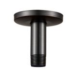 OFFO Flanşlı duş kolu 7,62 cm yağ rendelenmiş bronz tavan montajı yedek yağmur duş başlığı düz kollu tavan montajı sabit duş başlığı ve yüksek basınçlı yağmur için