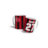 offside Gaziantep Bardak Kırmızı Siyah Taraftar Kupa Forma Tasarımlı Kişiye Özel Baskılı Kişiselleştirilebilir İsme Özel Porselen Hediye Kupa Bardak
