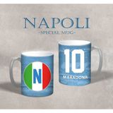 Offside Napoli Takım (Maradona) - Futbol Özel Tasarım Kupa Bardak - 1 Adet - 300 ml - Naturel Beyaz