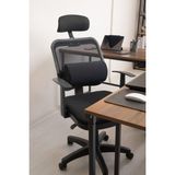 Ofis Bel Destekleyici Yastik Ortopedik Bel Destekleyici Ofis Sandalyesi Yastigi (Cok Amacliyastik) - Siyah - 10 x 43 cm