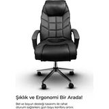 Ofis Koltuğu Yönetici Koltuğu Makam Koltuğu Oyun Koltuğu - Siyah
