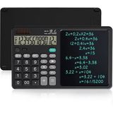 Ofis Kullanimi Igin Yazi Tahtasi ile Bir Elektronik Hesap Makinesinde LCD Yazma Tableti 2 ile 12 Haneli Bilimsel Hesap Makinesi - Siyah