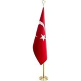 Ofis Makam Bayrak, Makam Bayrak, Saçaklı, Simli, Sarı Direk 225 Boy