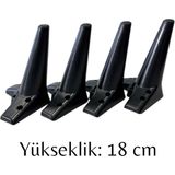 Ofis Sekiz Akıllı Sehpa Ayağı Sabit . Sihirli Sehpa Ayak 18 cm - Siyah