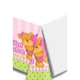 Ofis Turka 1 Yaşındayım Pembe Ayıcık Masa Örtüsü