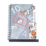Ofis Turka Bjk A4 Spiralli Defter Sert Kapak - Gri (Çizgili)