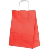 Ofis Turka Burgu Saplı Kırmızı Kağıt Çanta 25X12X31 cm - 25 Adet