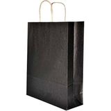 Ofis Turka Burgu Saplı Siyah Kağıt Çanta 32 x 12 x 41 cm 25 Adet