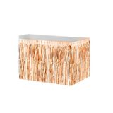 Ofis Turka Metalik Püsküllü Rose Gold Masa Eteği 70 x 300 cm