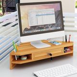Ofis ve ev için ayarlanabilir katlanabilir masa, basit yemek masası, ahşap monitör standı, çekmeceli 2 katmanlı köşe rafı, üçgen monitör düzenleyicisi braketi