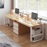 Ofis ve Ev için Katlanır Ayarlanabilir Masa Basit Yemek Masası Modern Ahşap Masa 2 Kişilik Çalışma İstasyonu ve Çalışma Masası 3 Çekmeceli 200 x 50 x 73 cm