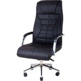 Ofis Yap Deri Ofis Koltuğu Bilgisayar - Ofis - Müdür - Büro - Makam Çalışma Koltuğu Krom Ayaklı - Siyah