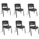 Ofis Yap Office Furniture & Desing Siyah Ofis Büro Bekleme Misafir Form Koltuğu Sandalyesi 6li