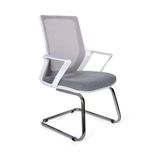 Ofisbazaar Alf Beyaz Fileli Misafir Koltuğu | Ergonomik Toplantı ve Bekleme Koltuğu Gri