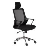 Ofisbazaar Alf Fileli Yönetici Koltuğu | Ergonomik Başlıklı Ofis Koltuğu Siyah Fileli