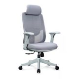 Ofisbazaar Atlas Premium Ergonomik Fileli Yönetici Koltuğu | Başlıklı Ofis Ve Çalışma Koltuğu Gri