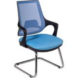 Ofisbazaar Buya Fileli Misafir Koltuğu | Ergonomik Toplantı ve Bekleme Koltuğu Açık Mavi