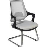 Ofisbazaar Buya Fileli Misafir Koltuğu | Ergonomik Toplantı ve Bekleme Koltuğu Gri
