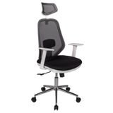 Ofisbazaar Dali Beyaz Fileli Yönetici Koltuğu | Ergonomik Başlıklı Ofis Koltuğu Siyah Fileli