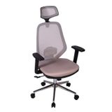 Ofisbazaar Dali Fileli Yönetici Koltuğu | Ergonomik Başlıklı Ofis Koltuğu Gri
