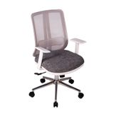 Ofisbazaar Up Beyaz Fileli Çalışma Koltuğu | Ergonomik Şef Ve Toplantı Koltuğu Desenli Gri